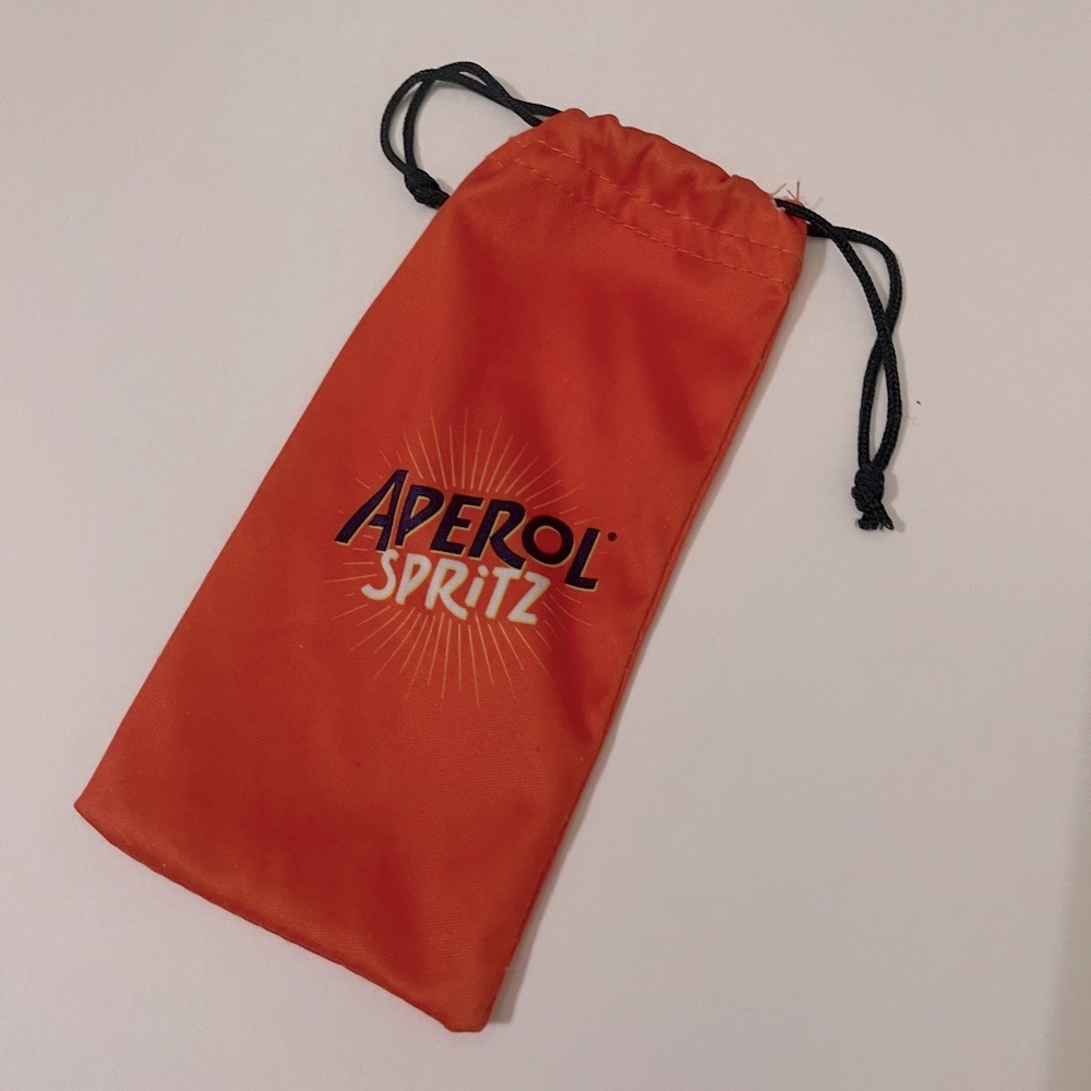 Aperol Spritz Logo Collectible Sunglasses Orange Case Cloth